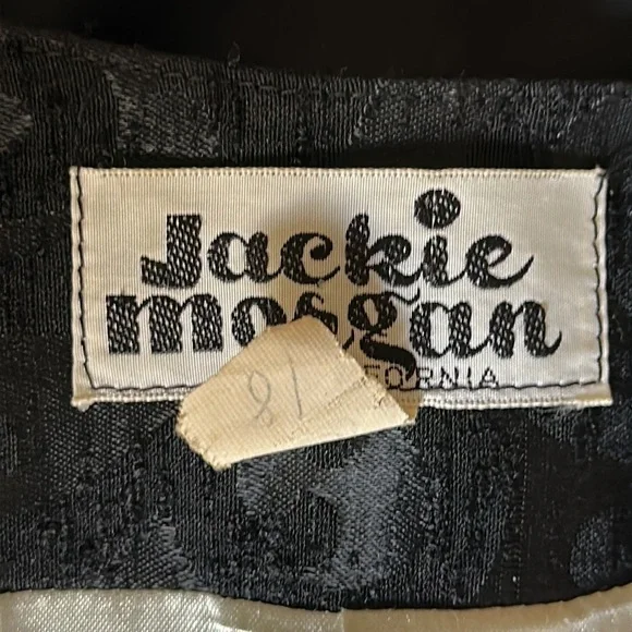 Jackie Morgan dress and coat Vintage size 2 black brocade lined Dresses